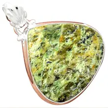 Lovegem Серафинит опалитовая Подвеска 925 пробы серебряные украшения, 38 мм, AP2129