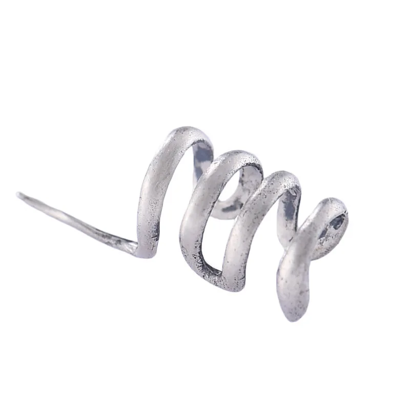 Dark Dream Ear Clip Ear Wraps Earring Cuff - Fake Ear Cuff in Silver - Double Earrings Silver Gold Cuffs image 6