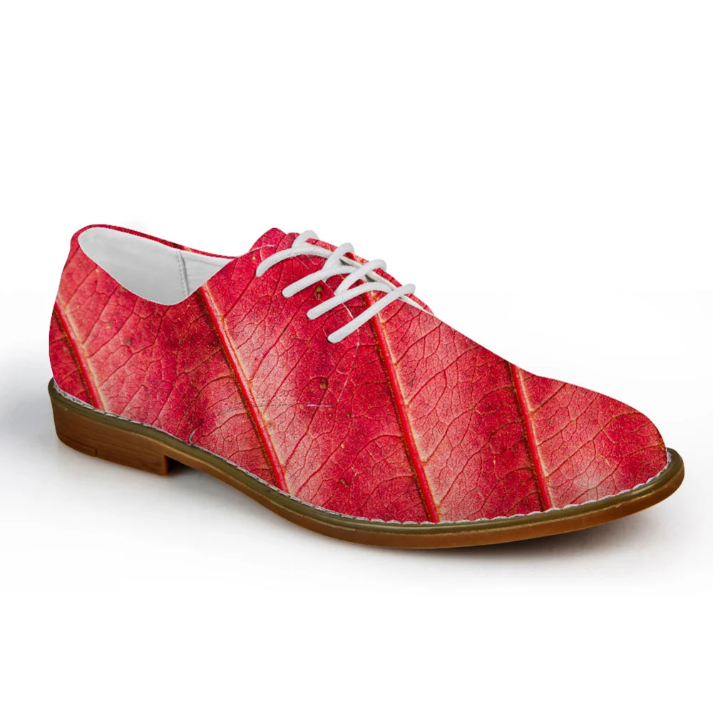 

Customized 2019 Fashion Men Oxfords Shoes Colorful Leaf Prints Men's Casual Leather Shoes for Teenage Boys Oxfords Dress Shoes