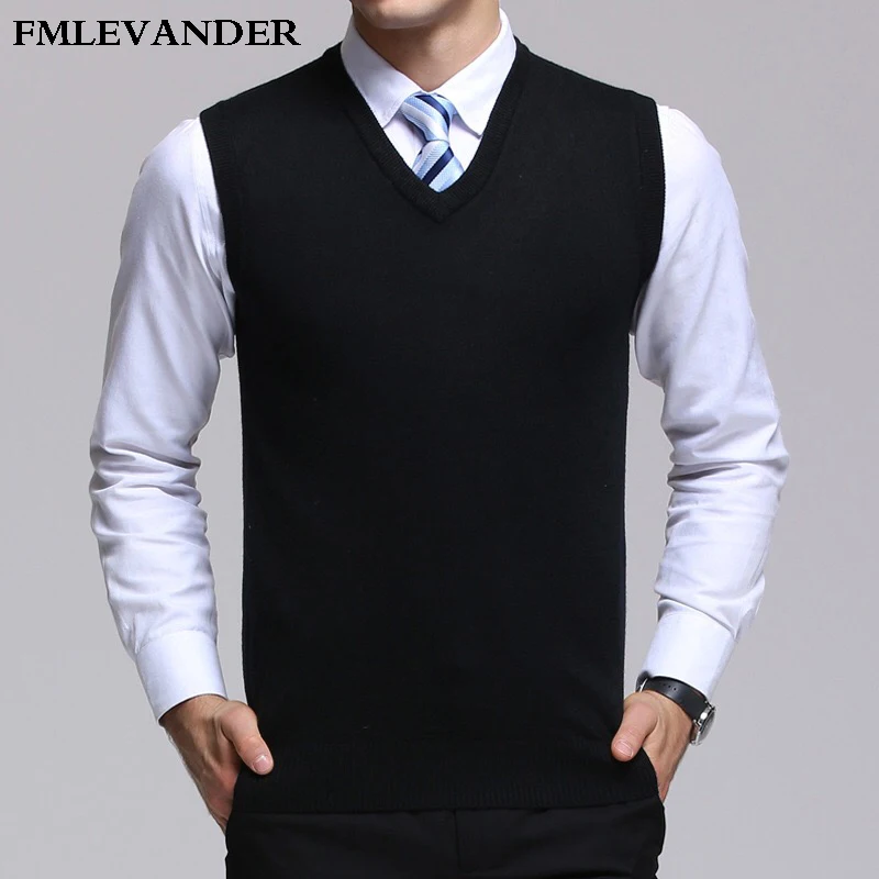 

Gift For Father/Dad Winter Autumn Spring Business Sweaters Sleeveless Cardigans Sweater Vest Men