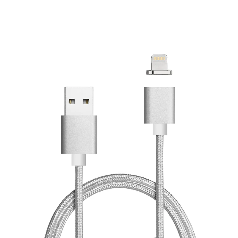 Moveski M2 Магнитный Micro usb кабель для зарядки прочный Реверсивный USB быстрая зарядка и синхронизация данных 2.4A с Светодиодный индикатор - Цвет: Silver