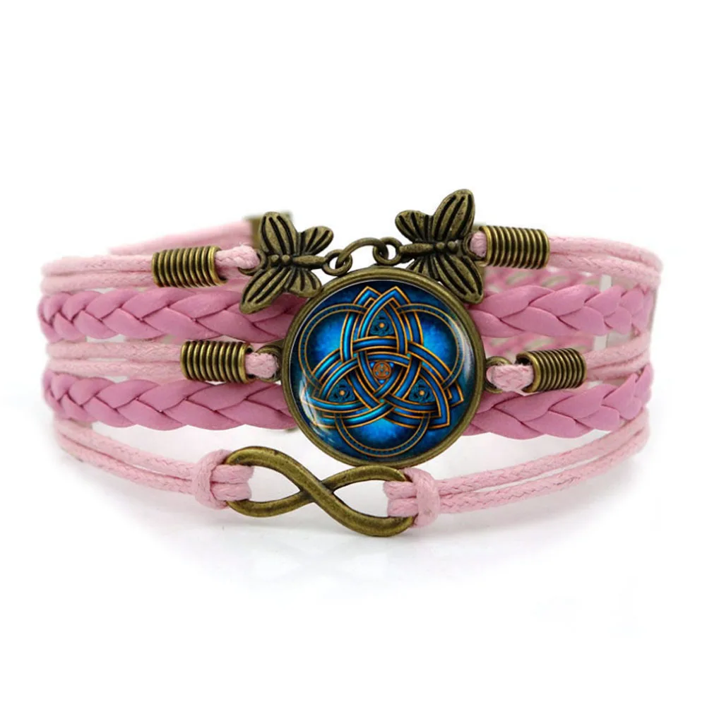 Европейский и американский винтажный Плетеный Браслет бабочка Trinity Fashion Time Gem