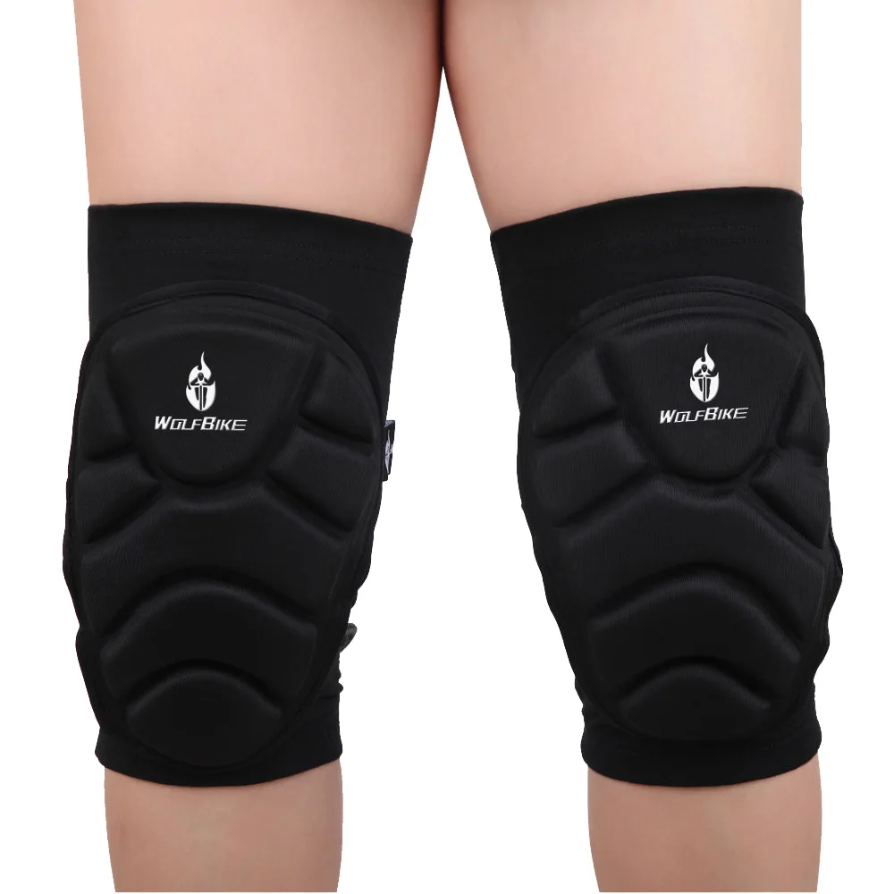 

2Pcs Wolfbike Breathable Elastic Knee Pads Football Basketball Sports Leg Sleeve Kneepad Protector S/M/L Knee