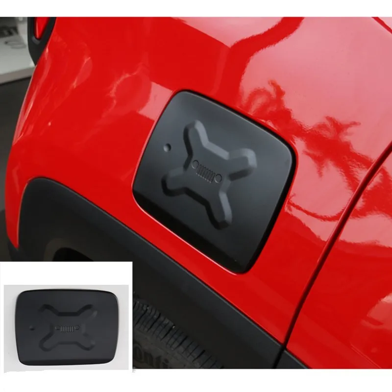 

Gas Fuel Tank Cap Filler Door Trims Exterior Covers Aluminum Stainless Metal For Jeep Renegade 2014 2015 2016 car styling