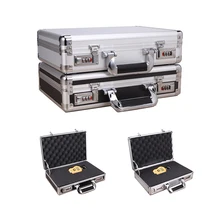 Toolbox портативный алюминиевый ящик для инструментов приборная коробка Детская безопасность чехол для хранения приборная коробка чемодан с губкой подкладка 36x24x10 см