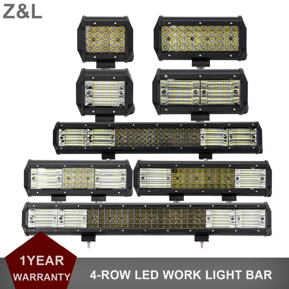 

Z&L LED WORK LIGHT BAR 4 7 9 12 20 23 INCH OFFROAD 12V 24V CAR MOTORCYCLE TRAILER WAGON TRUCK PICKUP 4X4 4WD BOAT INDICATOR LAMP