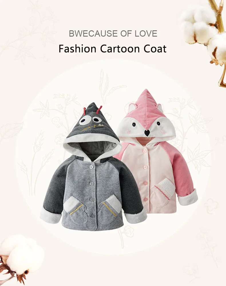 BBET/новое пальто с рисунком для мальчиков и девочек, стильное теплое пальто серого и розового цвета