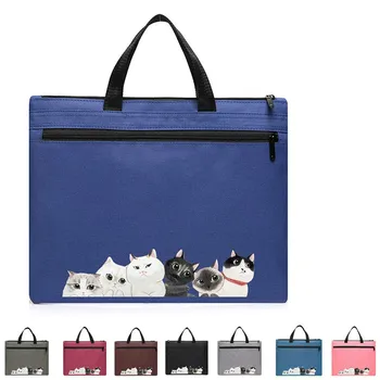 

Korean Style Portable File Bag Multicolor Fashion Creative Tote A4 Zipper Men Woman Briefcase Document Bag Waterproof Canvas Bag