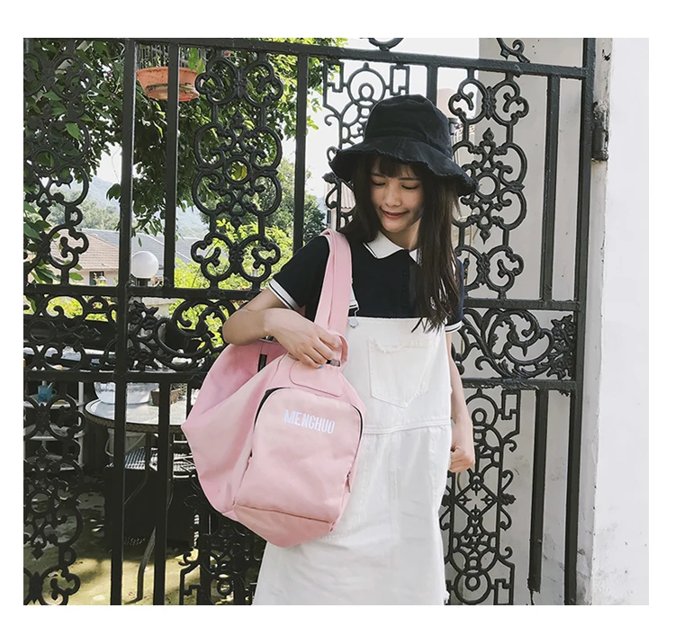 Menghuo Solid Color Multifunctional Bag Canvas Backpack Women Mochila School Bag for Travel Backpacks School Backpack for Girls (19)