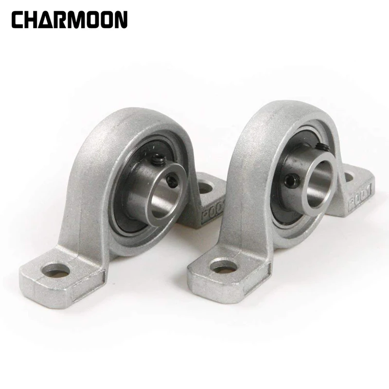 2pcs Zinc Alloy Diameter 8mm 10mm 12mm Bore Ball Bearing Pillow Block Mounted Support KP08 KP000 KP001 For 3D printer parts high performance zinc alloy pillow block bearing 30mm bore kp006 kfl006 pillow block housing shaft support