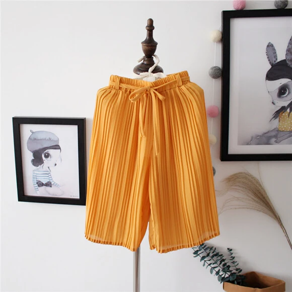 2017 летняя одежда штаны для девочек однотонные детские брюки желтые черные белые