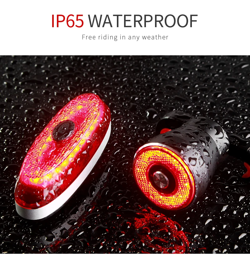Cheap Smart Taillight For Bicycle AUTO ON/OFF Brake Bike Bicycle Light USB Rechargeable LED Cycling Lamp Flashlight Bicycle Rear Light 7