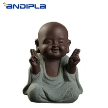 Китайский ручной работы прекрасный чайный набор чай питомец фиолетовый песок Будда монах чай аксессуары домашний автомобиль Декор Zisha гончарные украшения