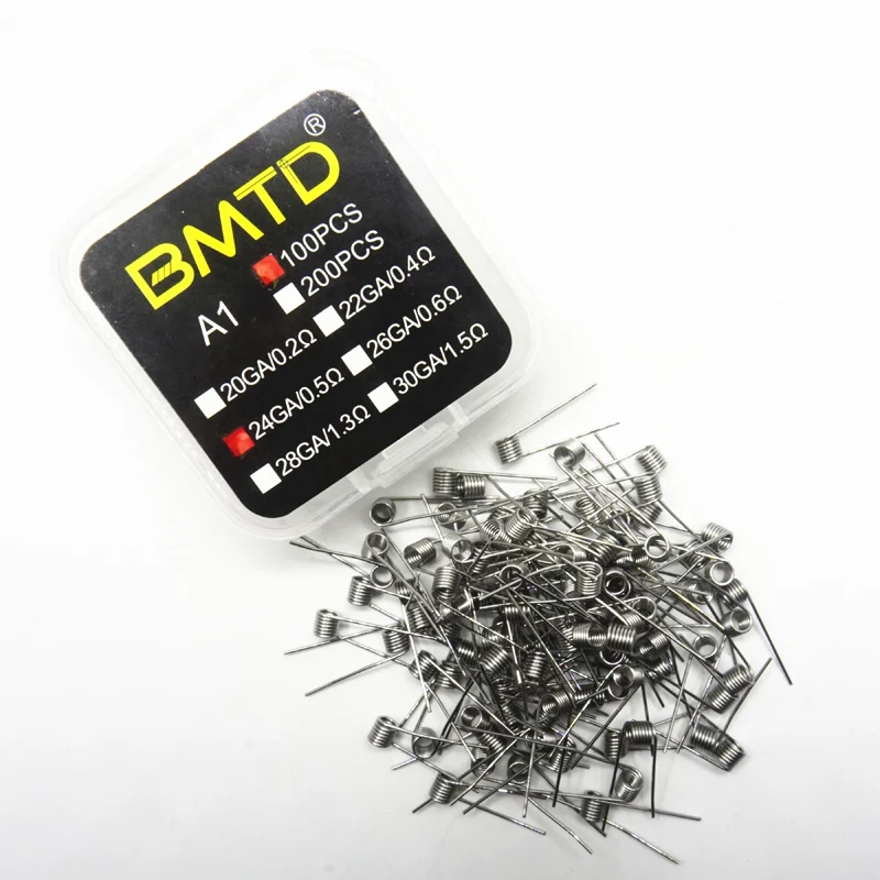 BMTD 100 шт. A1 готовые катушки RDA атомайзер фитиль провод электронная сигарета