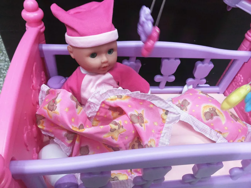 الإبداعية الطفل الفتيات مسرحية الأثاث اللعب دمى السرير مع لحاف وسادة أجراس المحمول 2 الحليب زجاجات الطفل هدية اللعب سرير مجموعة الإبداعية الطفل الفتيات مسرحية الأثاث اللعب دمى السرير مع لحاف وسادة أجراس المحمول 2 الحليب زجاجات الطفل هدية اللعب سرير مجموعة