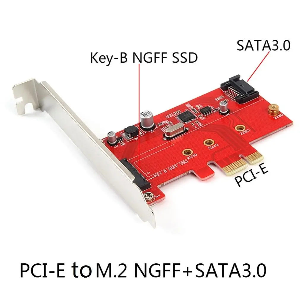 M.2 Pcie Ssd на Pcie 3,0X1 и M.2 Sata Ssd на Sata Iii адаптер