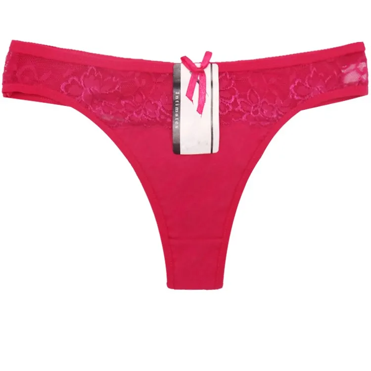 6pcs/lot M L XL Women Cotton G String Fashion Sexy Lace Panties Women's Thongs Briefs Low Waist Underpants Underwear