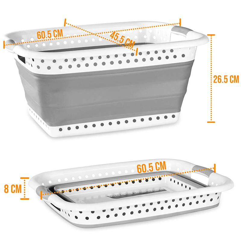 Bathroom Product Laundry Basket Organizer Clothes Storage Space Saving Cloth Washing Collapsible Basket P7Ding