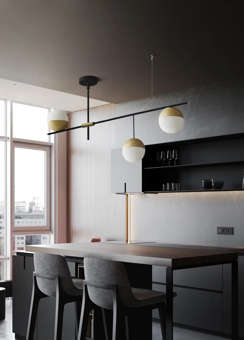 Современная легкая Роскошная лампа для гостиной, дизайнерская гайка, креативная индивидуальная вилла, ресторан, стеклянная подвесная люстра в форме шара