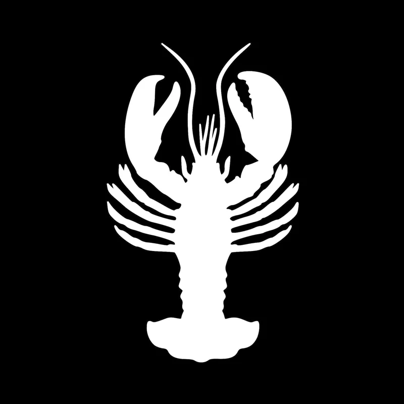 YJZT 9*15 см Мультяшные когти Crayfish Краб индивидуальная виниловая, на окно автомобиля наклейка наклейки черный/серебристый S8-1607 - Название цвета: Silver