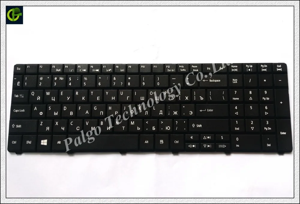Русская клавиатура для Packard Bell Easynote TE69BMP TE69CX TE69CXP MS2384 TE69BM TK11BZ PEW92 RU черный