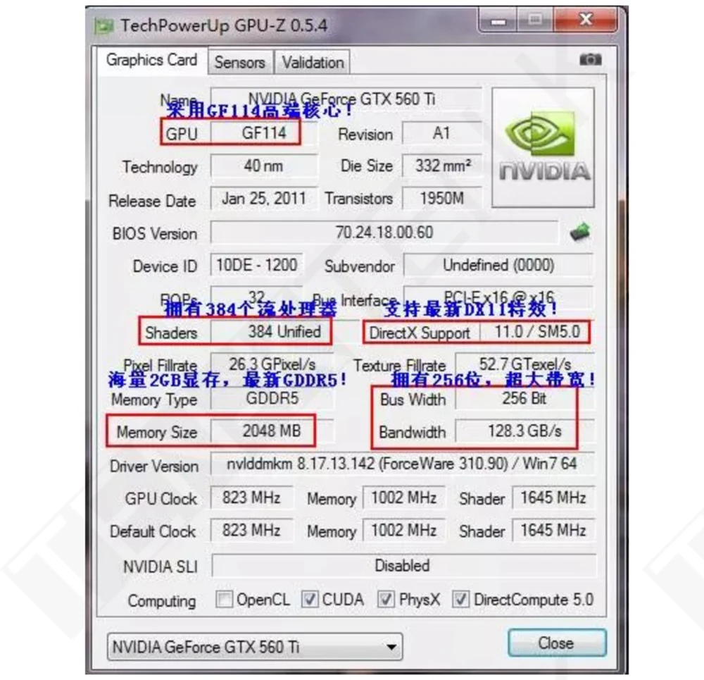 Gtx 560 ti gpu z sale