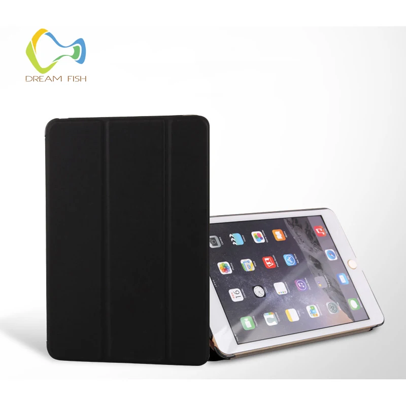 

New for ipad mini4 protection shell tablet holster three-fold sleep for ipad leather ultra-thin