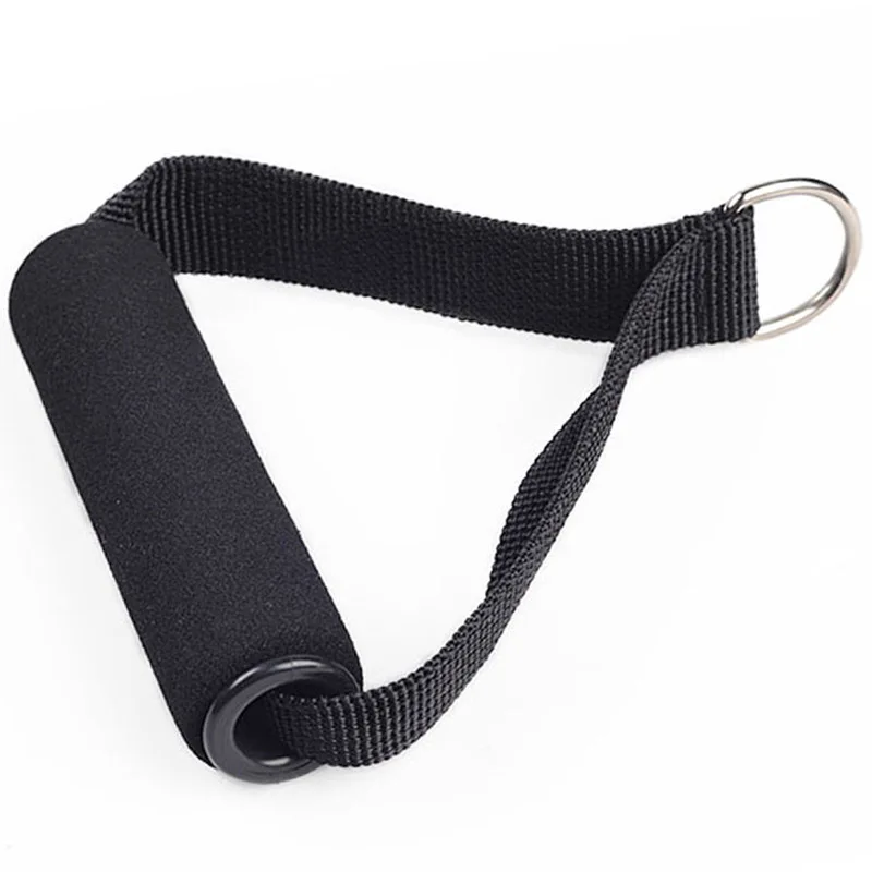 1pcs Black Nylon Tricep Rope Cable Handle Cable Crossover Gym Machine Attachment Resistance font b Fitness