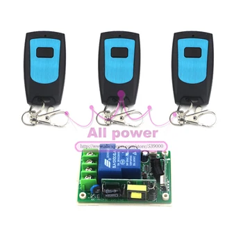 

AC 85V 110V 250V 10A 1 CH 220V RF Wireless Remote Switch Receiver & 3 Transmitter Switch Wireless 10A Momenrary Toggle Latched