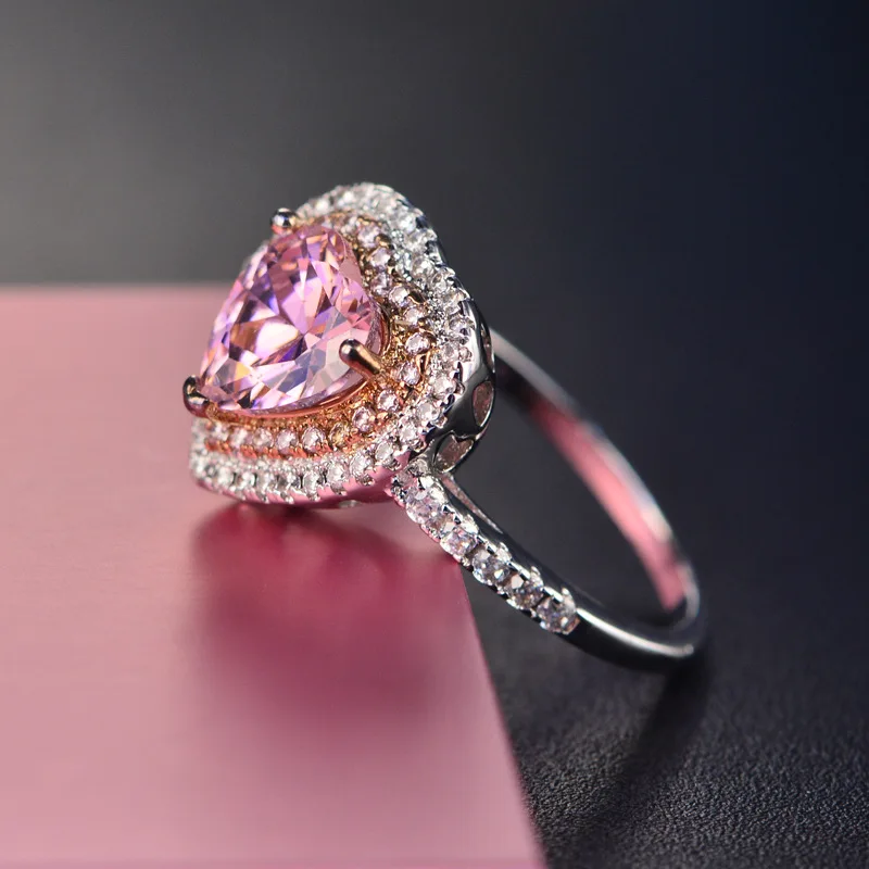 Japanese Anime Sailor Moon Ring Hot Sale Pink Crystal Ring Jewelry Fashion Charm Woman Wedding Girl Women Rings Quality Dropship
