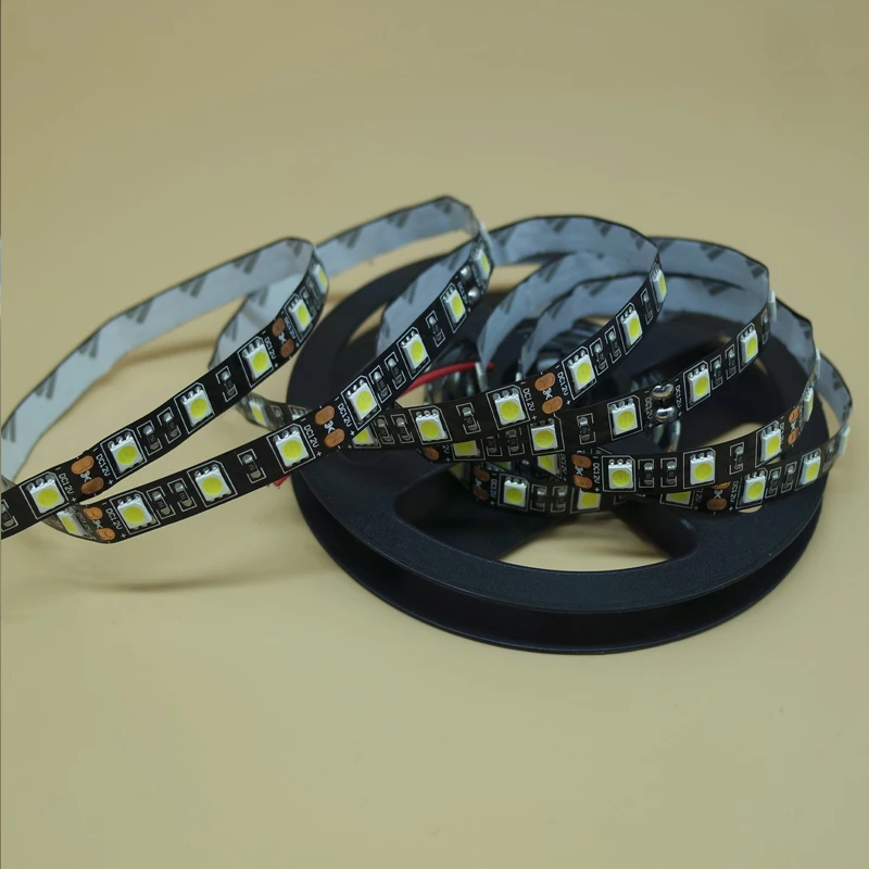 1/2/3/4/5 м Светодиодная лента RGB 5050 SMD не водонепроницаемая черная печатная плата