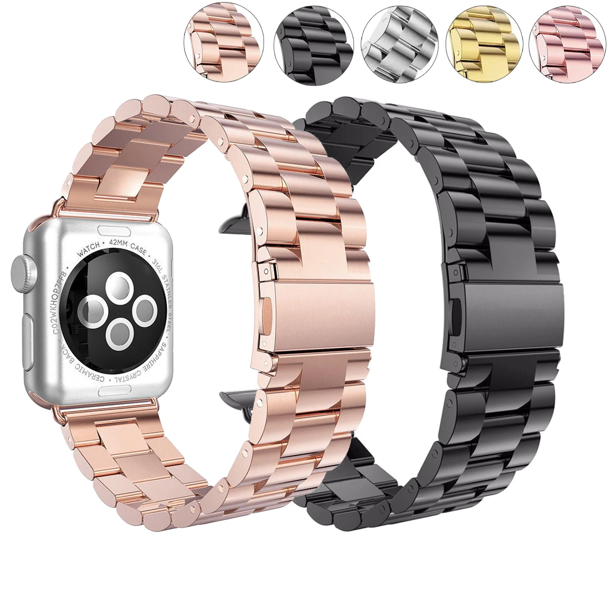 Essidi женский ремешок для мужских часов Apple Watch Series 5 4 3 2 1 нержавеющая сталь Смарт
