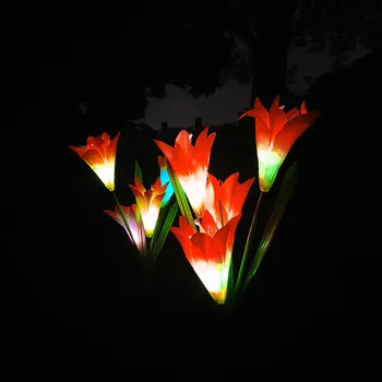 

4PC Solar Powered Garden Light Outdoor Waterproof Change Lighting Butterfly Flower Led Fairy Light Lawn Lamp Christmas Decor