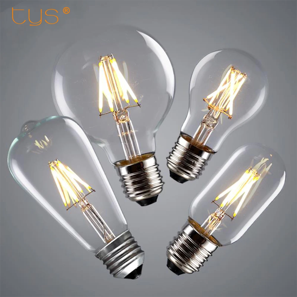 Koop Vintage LED Edison Lamp Brand Antieke Retro Vintage LED Gloeilamp E27 E14 2 w 4 w 6 w 8 w LED Edison Licht Glas Lamp 220 v