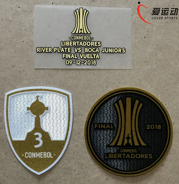 

RIVER PLATE 2018 FINAL COPA LIBERTADORES PATCH SET 2018 CONMEBOL LIBERADORES Final Match Details + TROPHY 3 patch