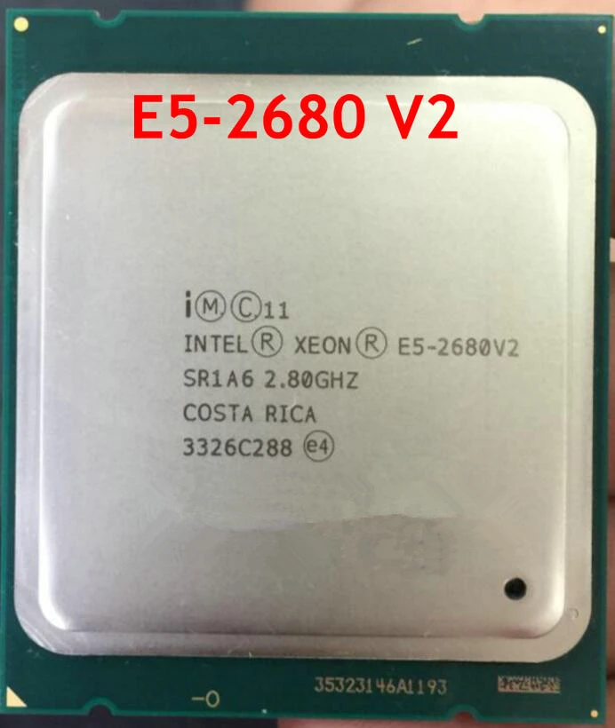 Процессор Intel Xeon E5 2680 V2 SR1A6 ЦП 10 ядер 2,80 ГГц 25 м 115 Вт настольный процессор 2680v2 ЦП