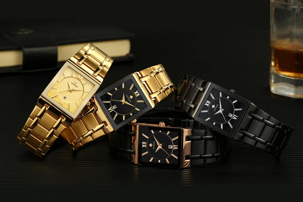 Новые часы WWOOR Мужские кварцевые брендовые аналоговые военные мужские деловые спортивные часы со стальным ремешком водонепроницаемые часы Relogio Masculino