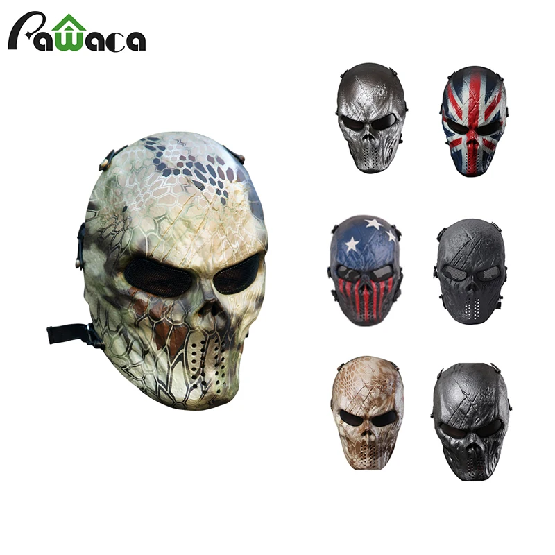 

Outdoor Military CS Wargame Paintball Airsoft Skull Full Face Mask Camouflage Hunting Mask Party Costume Cosplay Mask For Adult