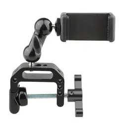 CAMVATE Новый c-зажим кронштейн с шаровой головкой крепление, для сотового телефона клип (черный Т-образная ручка) C1695