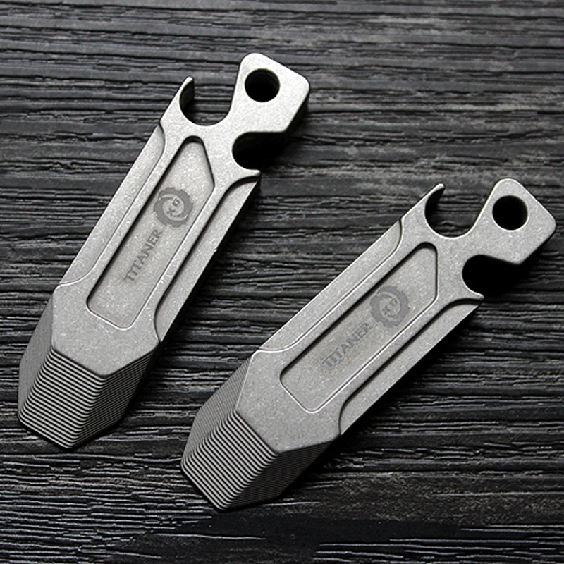 

TC4 Titanium Alloy Crowbar Outdoor Survival EDC Small Tool Screwdriver Bottle Opener