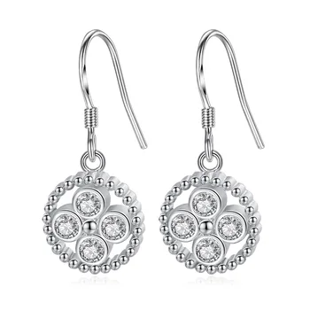 

XIYANIKE 925 Sterling Silver New Trendy Star Geometric Circular Earring Drop For Women Anniversary Wedding Gift Jewelry