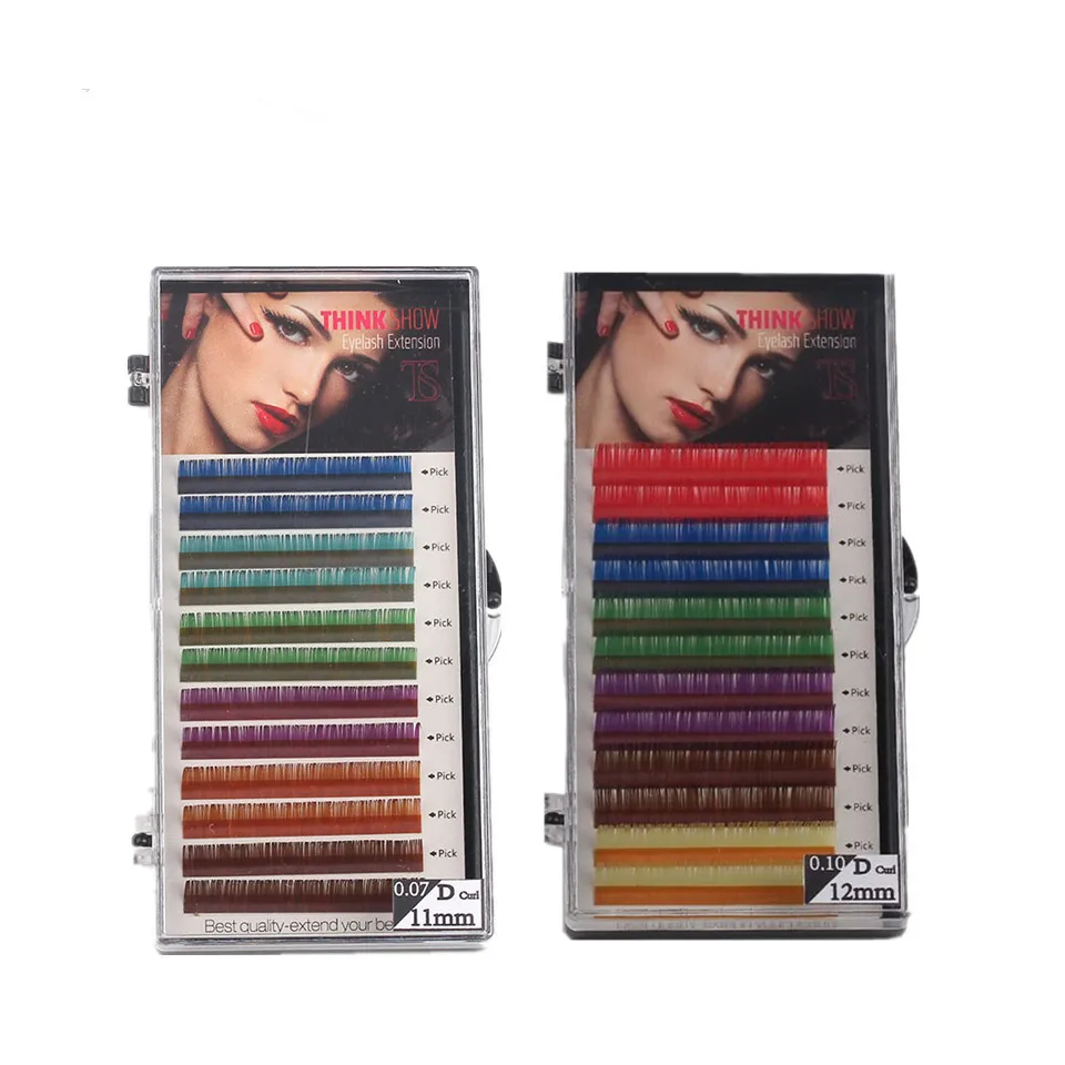 

Colorful Individual Eyelash Extension ,Faux silk color eyelashes,colorful eye lashes, C/D curl,0.07 0.10,10 11 12mm
