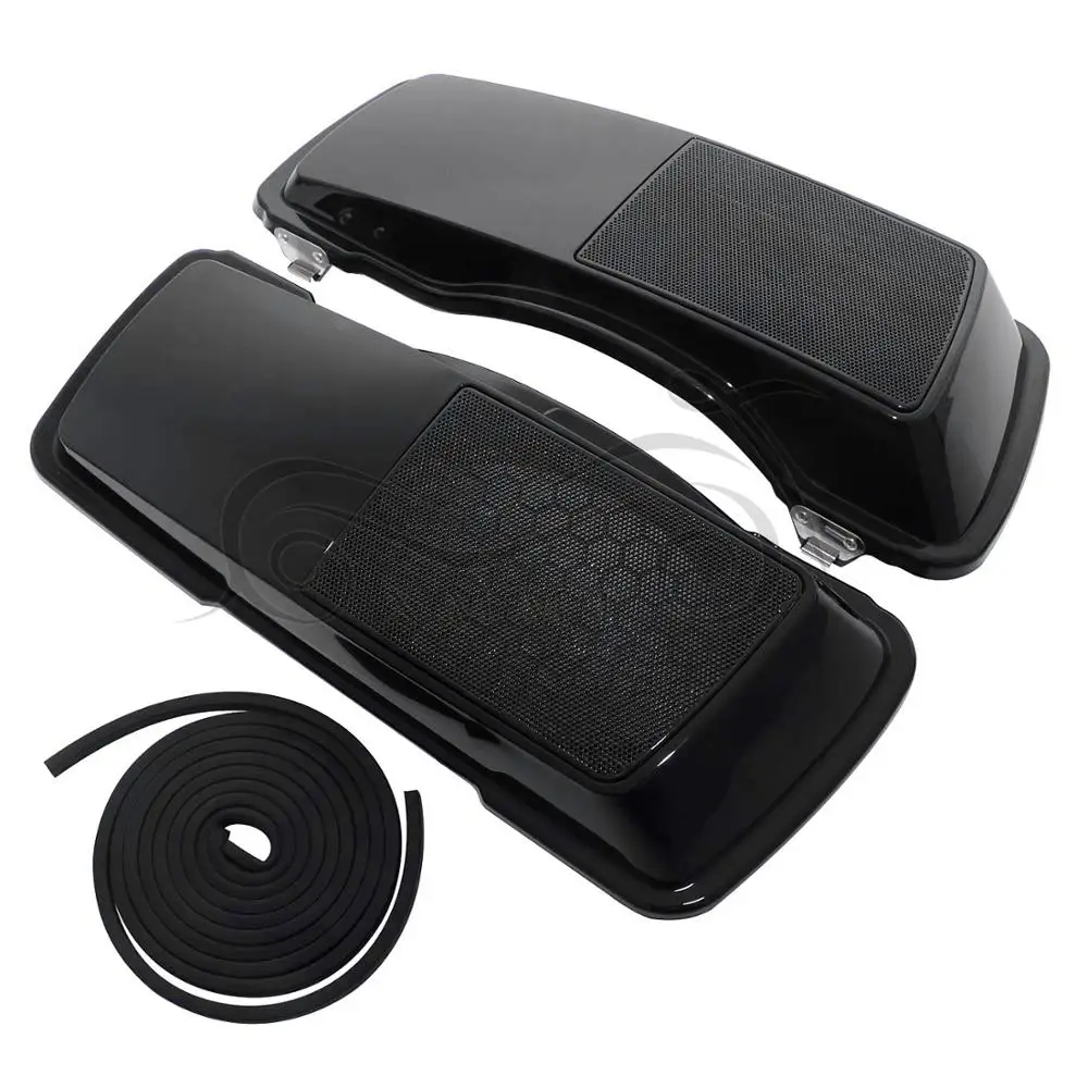 

Vivid Black Saddlebag Speaker Lids For Harley Touring Models Electra Street Glide Road King FL FLHR FLTR FLHX 1994 - 2013