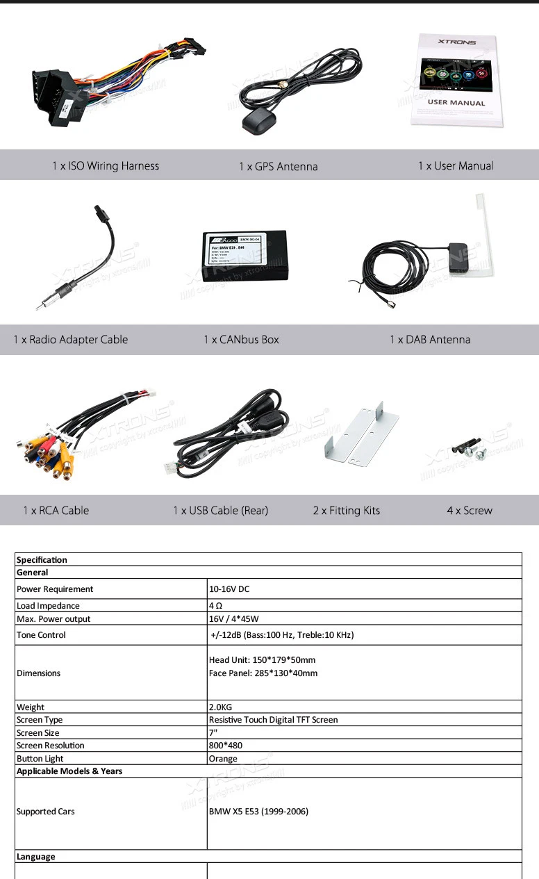 Discount 7" Car DVD for BMW X5 E53 1999 2000 2001 2002 2003 2004 2005 2006 with Built-in Vehicle Standard DAB+ Module 15