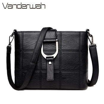 

VANDERWAH Ladies Dual use Handbags Portable Office Shoulder Bag Designer Handbags high quility Female Sheepskin Bags for girls