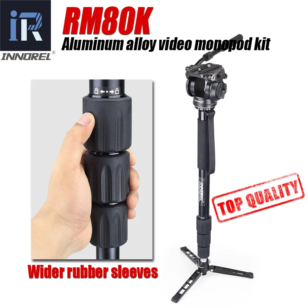 RM80K video monopod kit Aluminum alloy with pan fluid head and video