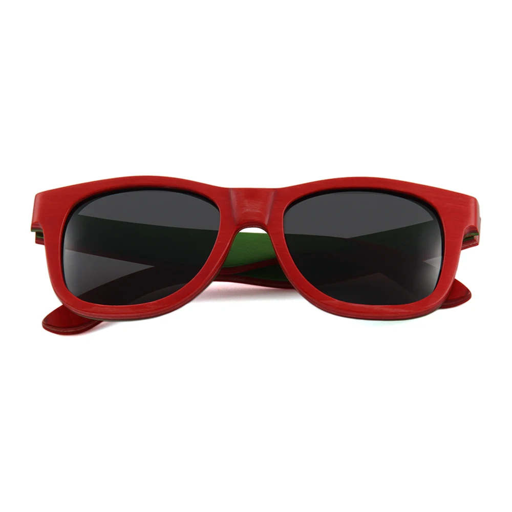 Red Frame Feiseli Новое поступление Мода мужские солнцезащитные очки из дерева ручной работы женские стеклянные Ретро Винтажные деревянные рамки солнцезащитные очки es Пользовательский логотип - Цвет линз: Red Frame