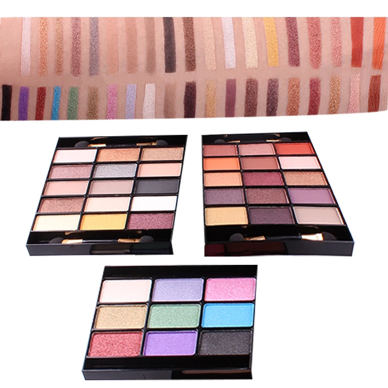Glitter em pó Caixa de Maquiagem Kit de Maquiagem Kit de Cosméticos de Maquiagem Face Make Cor Fosca Sombra Destaque Corar Gloss Conjunto up Kit 39 9 High Quality Beleza e saúde