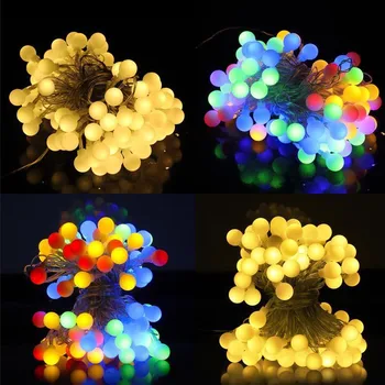 

3m/6m/10m Ball String Light Fairy Garland Holiday LED Lighting String For Christmas Tree Wedding Home Indoor Decoration