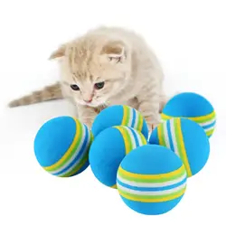 10 шт. кошка собака синий игрушка мяч ева радужные шары кошки интерактивные жевать мяч игрушки Погремушка нуля шар пены обучение поставки